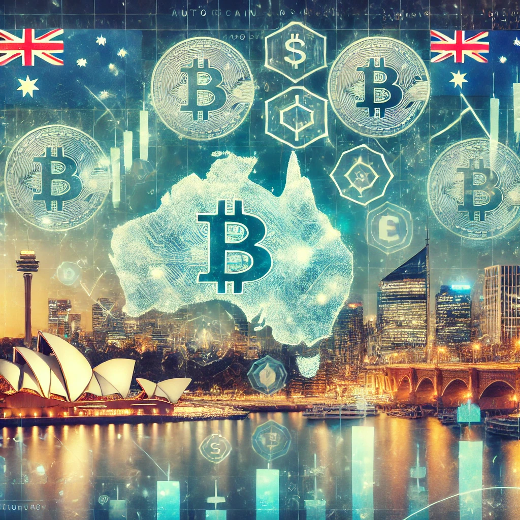 A group of diverse Australian investors discussing cryptocurrency trends using Monfesbit App